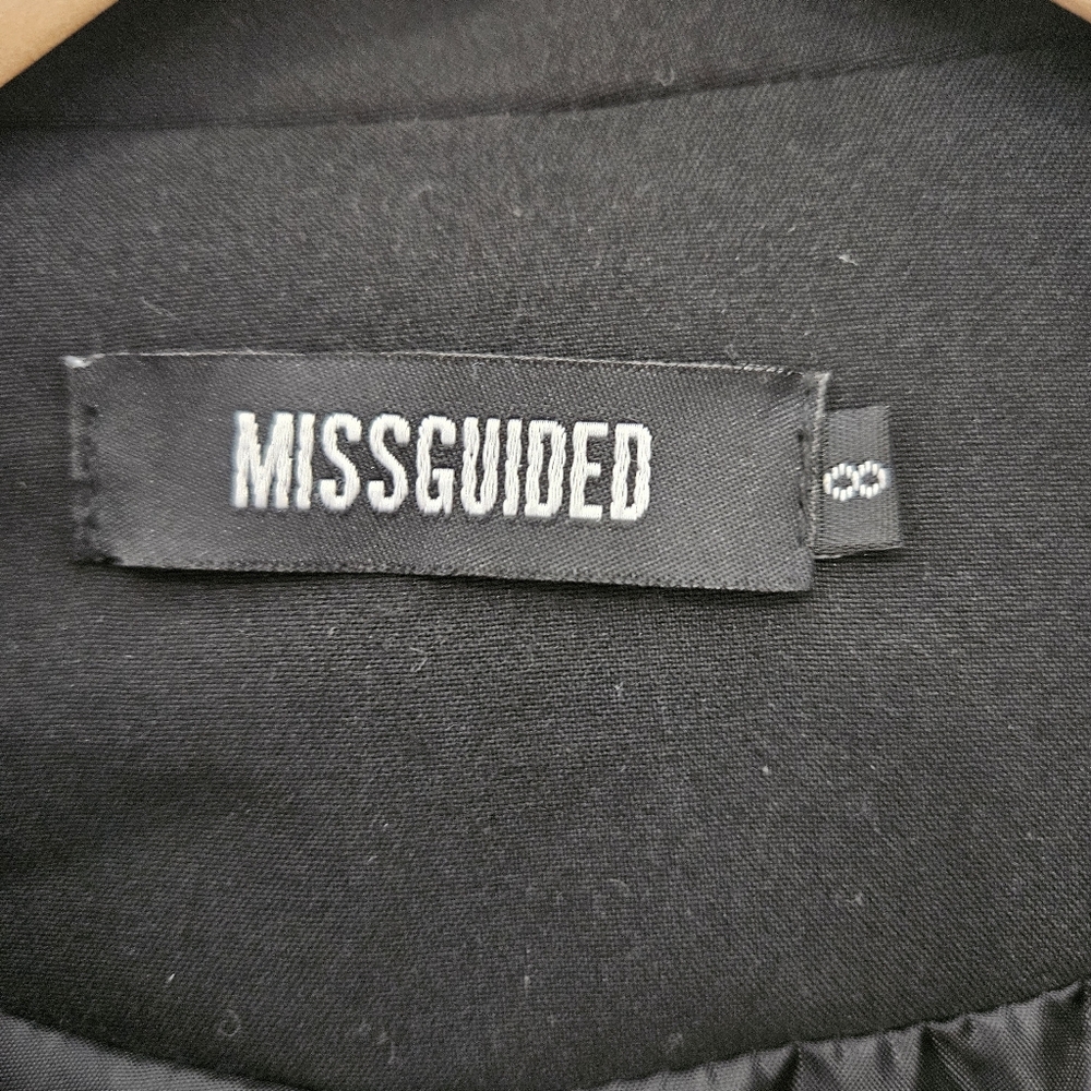 Missguided Women's Black Ostrich Feather Hem Jacket/Blazer - Picture 5 of 12